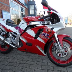 Rotes sportliches Motorrad